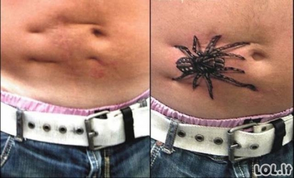 Tatuiruotės, padėjusios paslėpti bjaurius randus