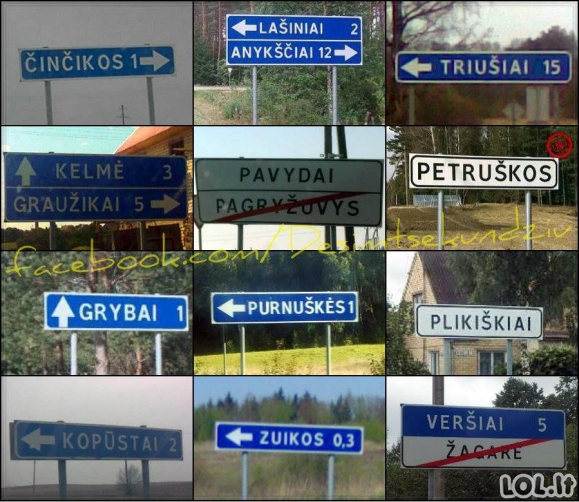 Juokingiausios Lietuvos gyvenvietės