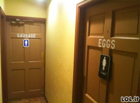 Originaliausi vyrų ir moterų tualetų ženklai
