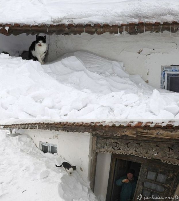 Žiema, žiemužė Rumunijos kaime