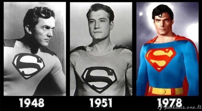 Filmų personažai praeityje ir dabar