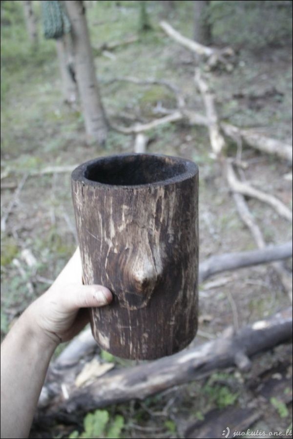 Savadarbiai puodeliai miške
