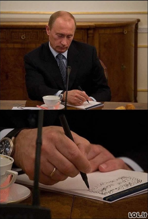 [LOL.LT Archyvų perliukai]: Asmeniniai Putino užrašai
