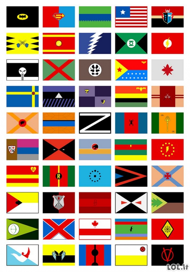 Superherojų valstybių vėliavos