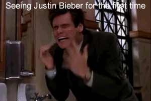 Pirmąkart Bieberį pamačius