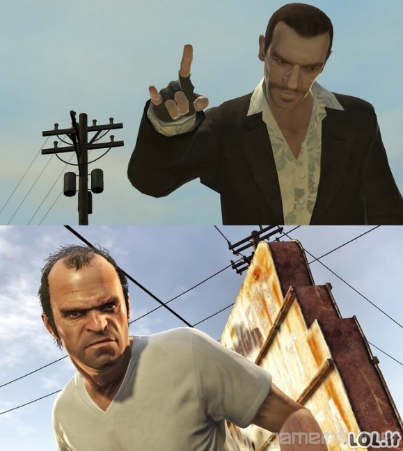 GTA IV ir GTA V skirtumai