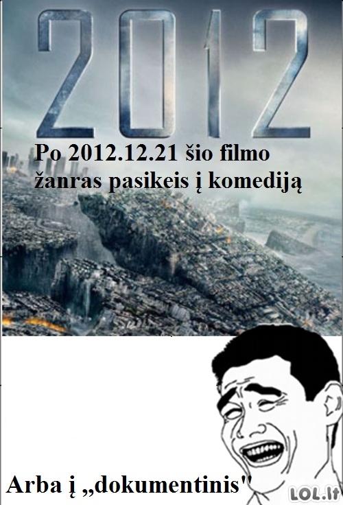 Kaip pasikeis filmo 2012 žanras