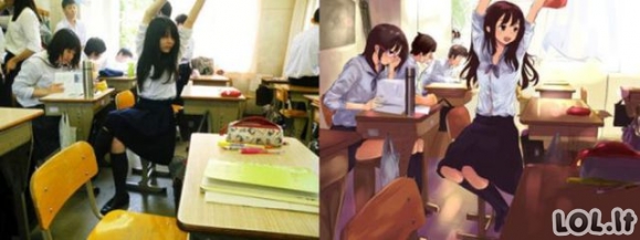 Anime merginos realybėje