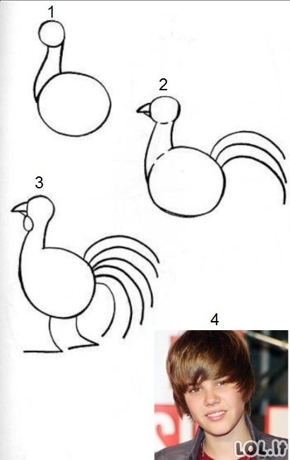 Kaip reikia piešti Džastiną Bieberį