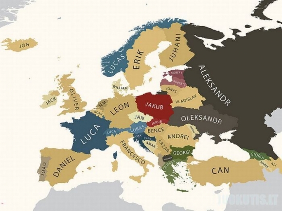 Populiariausi vardai Europoje