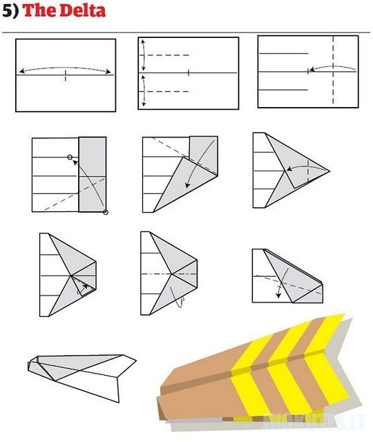 Popieriniai lėktuviukai įvairiais būdais
