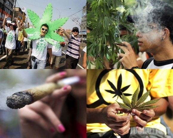 Eitynės už marihuanos legalizavimą įvairiose pasaulio šalyse