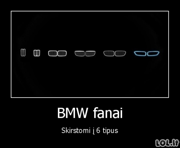 BMW fanų klasifikavimas
