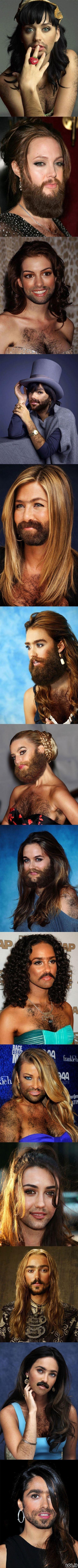 Žinomos moterys su barzdomis