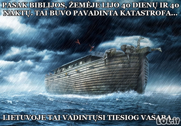 Kas sieja Nojaus laivą ir Lietuvą?
