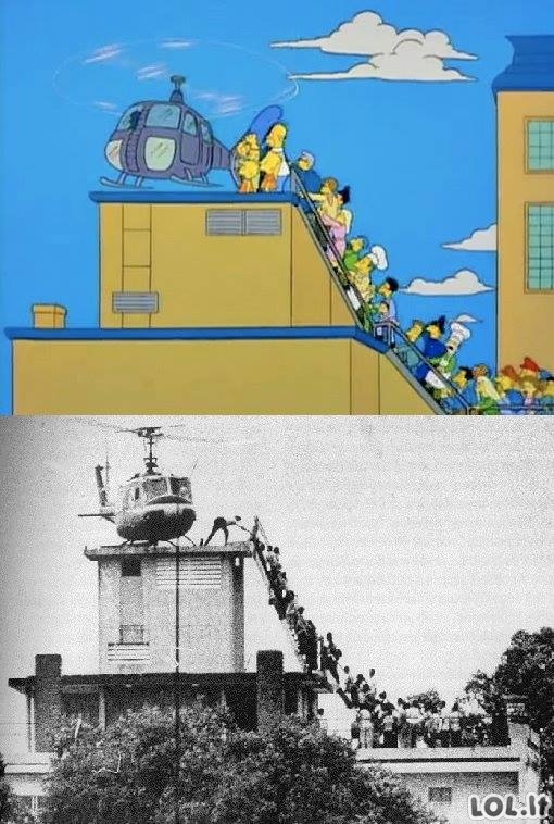 Atkartotos istorinės scenos Simpsonuose