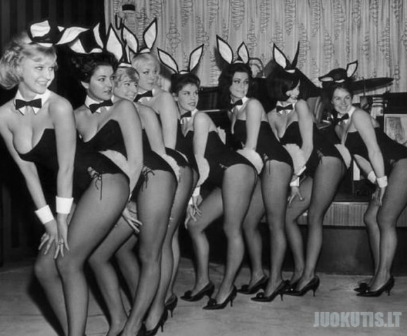Playboy zuikučiai prieš 50 metų ir dabar