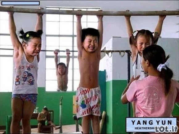 Kaip Kinijos vaikai ruošiami būti olimpiečiais