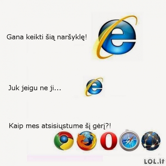 Už ką turėtume dėkoti Internet Explorer'iui?