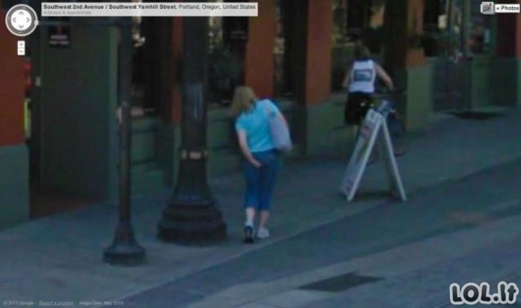 "Google Street View" užfiksuotos keistenybės