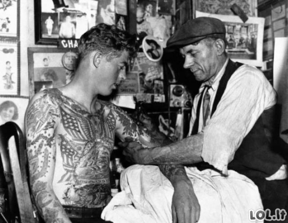 Tatuiruočių mada prieš 100 metų
