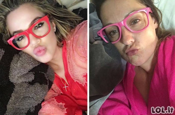 Mergina atkartojo žvaigždžių Instagramo nuotraukas
