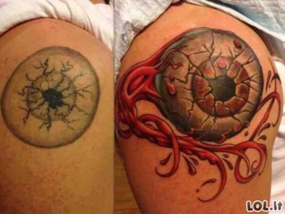 Kaip iš šūdinos tatuiruotės padaryti meno kūrinį