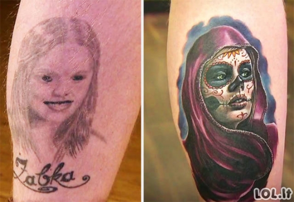 Kai iš baisių tattoo padaromi tikri šedevrai