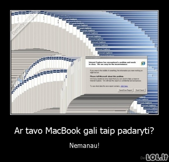 Macbookas negali