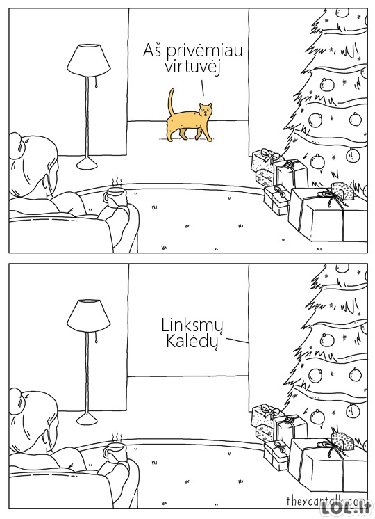 Kalėdinė nuotaika pagal katiniuką