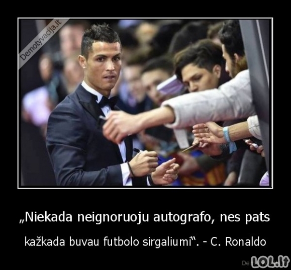 Ronaldo apie autografus