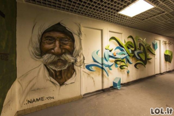 Mokykla Prancūzijoje buvo išdažyta įspūdingais grafičiais