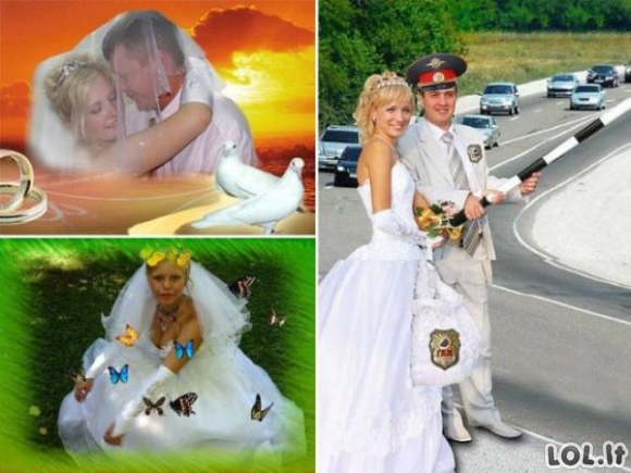 Keisčiausios rusų vestuvių nuotraukos