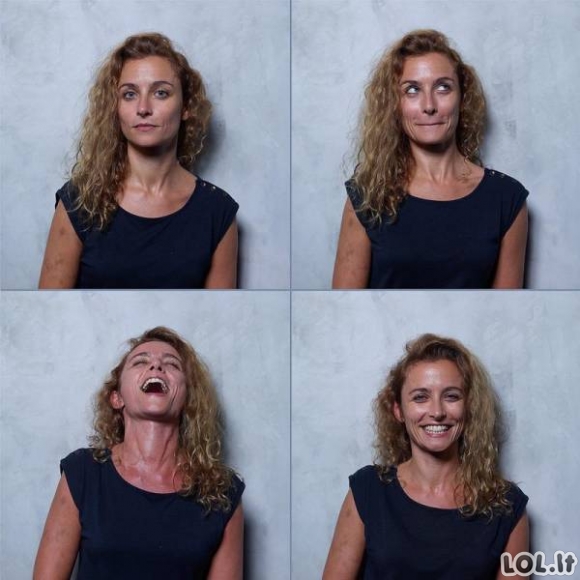 Moterys, kurios sutiko parodyti savo veidus prieš, per ir po orgazmo