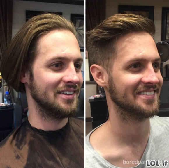 Kaip gera šukuosena gali visiškai pakeisti vyrų išvaizdą