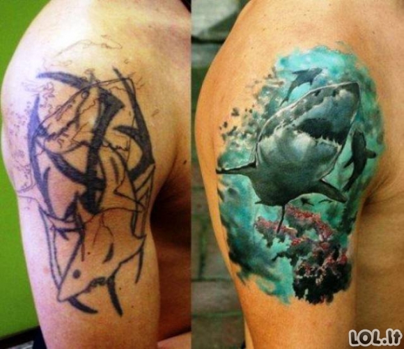 Baisios tatuiruotės, kurias pavyko sėkmingai pataisyti