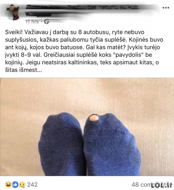 Skandalas dėl kojinių