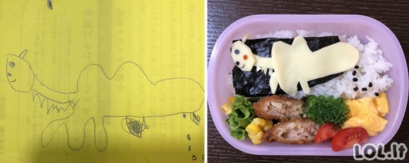 Vienas japonas gamina maistą pagal savo sūnaus piešinius [GALERIJA]
