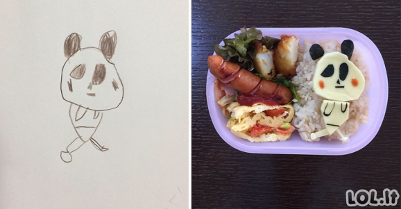 Vienas japonas gamina maistą pagal savo sūnaus piešinius [GALERIJA]