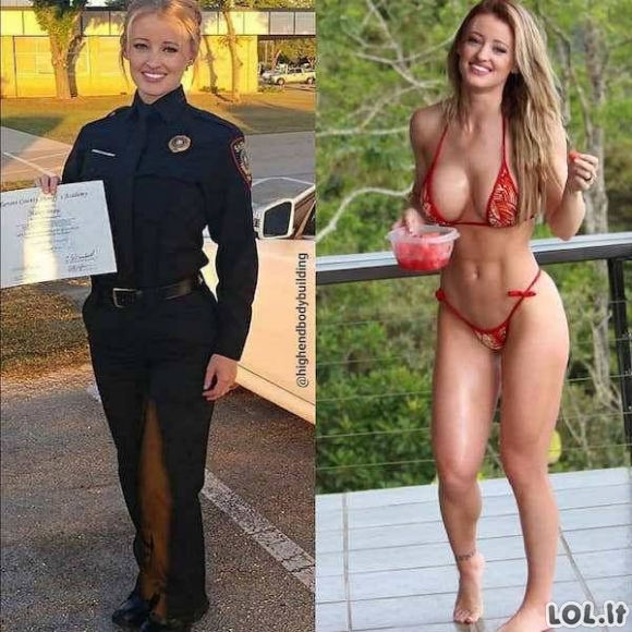Dailios merginos su uniformomis ir be jų (24 foto)