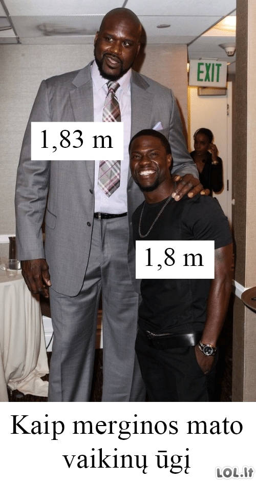 Kaip merginos mato vaikinų ūgį