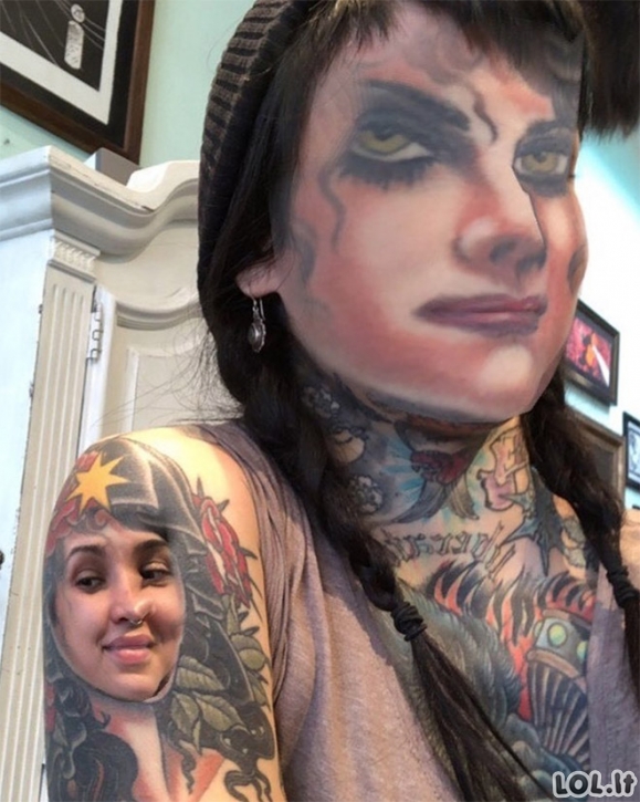 Kažkas nenormalaus: Tatuiruočių apkeitimai su veidais (19 nuotraukų)