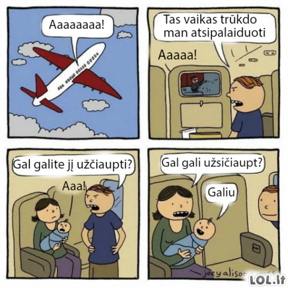 Vaikas lėktuve