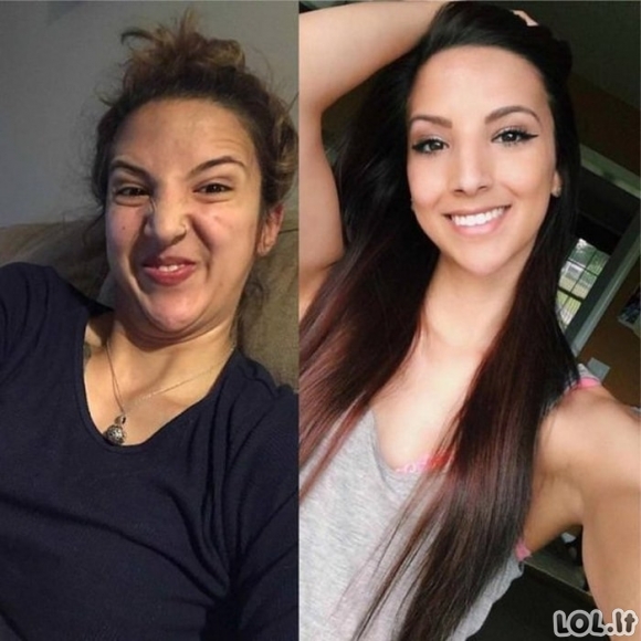 Merginų veido išraiška pakeičia visą jų įvaizdį (32 nuotraukos)
