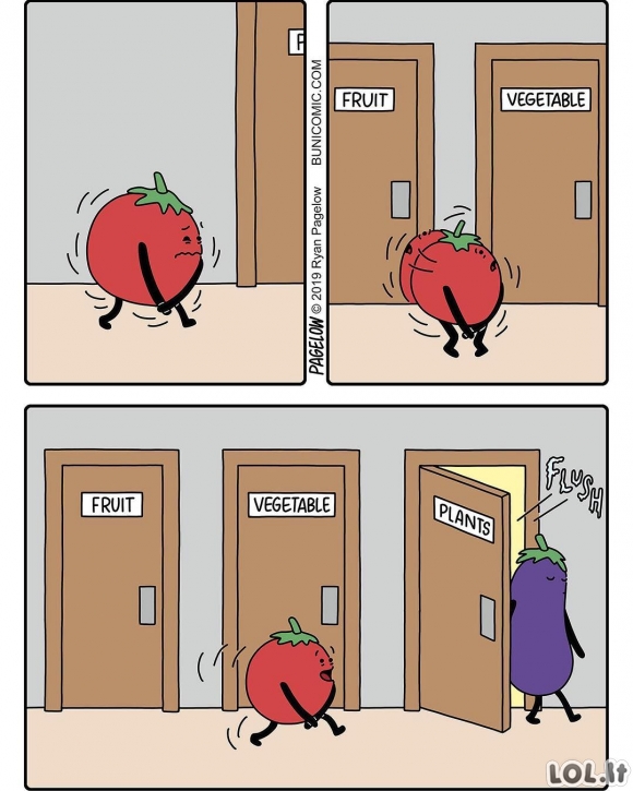 Pomidoras ir tualetas