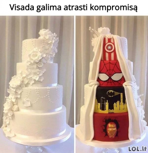 Kompromisas vestuviniame torte