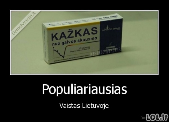 Populiariausias vaistas Lietuvoje