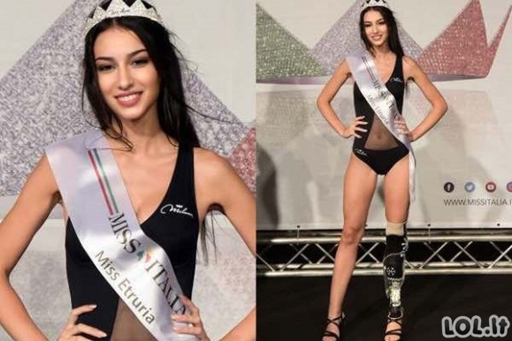 Ši 18-metė nukeliavo į Miss Italija finalą, tačiau kai ji pasirodė be suknelės, visa publika neteko žado