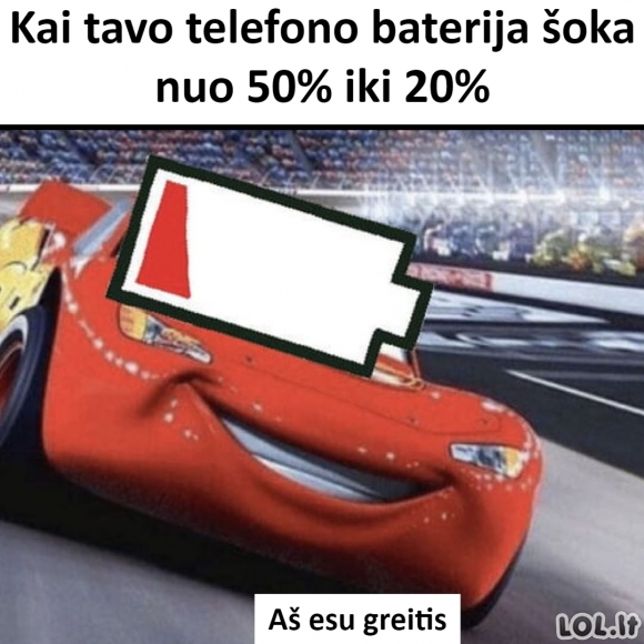 Greitai senkanti telefono baterija