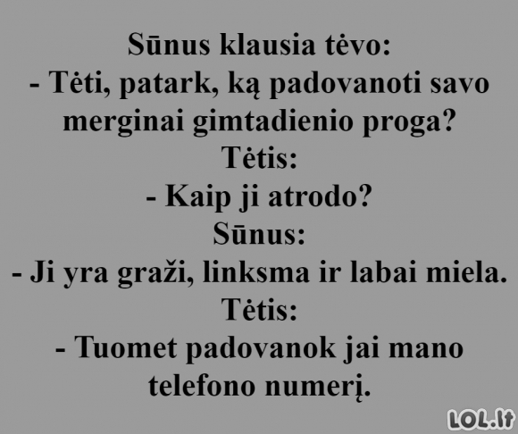 Šmaikštus tėvas ir sūnus